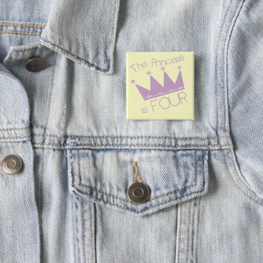 Princess Crown 4th Birthday Tshirts Button (Beispiel)