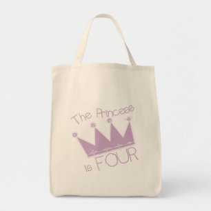 Princess Crown 4th Birthday Tshirts Tragetasche