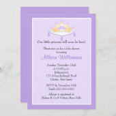 Princess Crown Baby Shower Einladung (Vorne/Hinten)