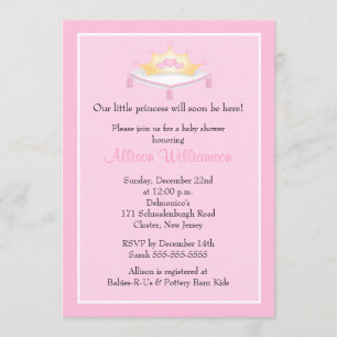 Princess Crown Baby Shower Einladung