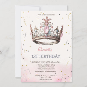 Princess Crown Fairytale Birthday Einladung
