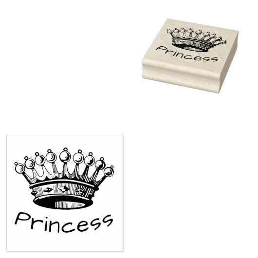 Princess Crown Gummistempel (Stempel)