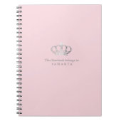 Princess Crown ı rosa Notebook Notizblock (Vorderseite)