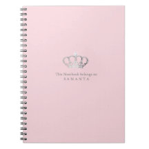 Princess Crown ı rosa Notebook