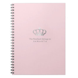 Princess Crown ı rosa Notebook Notizblock