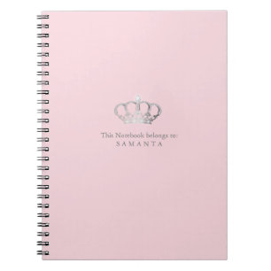 Princess Crown ı rosa Notebook Notizblock