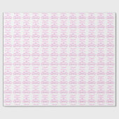 Princess Crown Individuelle Name Geschenkpapier (Flach)