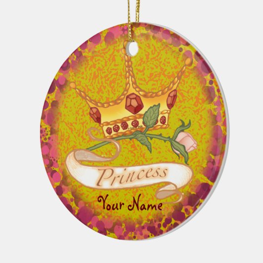 Princess Crown Keramikornament (Links)