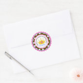 Princess Crown Labels Runder Aufkleber (Umschlag)
