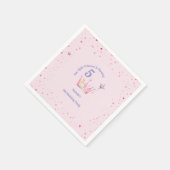 Princess Crown Pastel Pink Little Girl Geburtstag Serviette (Ecke)