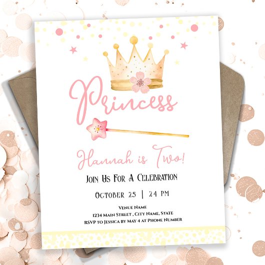 Princess Crown Pink 2. Girl Geburtstag Budget