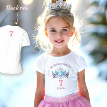 Princess Crown Pink Blue Lila Birthday Girl Name