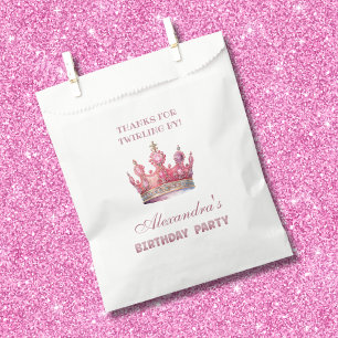 Princess Crown Pink Fairytale Geburtstag Vielen Da Geschenktütchen