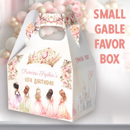 Princess Crown Pink Gold Floral Girl Geburtstag Geschenkschachtel