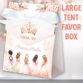 Princess Crown Pink Gold Girl Birthday Large Tent Geschenkschachtel