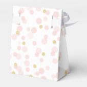 Princess Crown Pink Gold Glitzer Confetti Dots Geschenkschachtel (Rückseite)