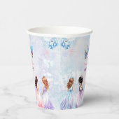 Princess Crown Pink Lila Winter Girl Geburtstag Pappbecher (Rechts)