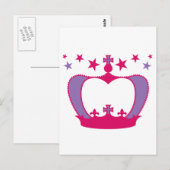 Princess Crown Postkarte (Vorne/Hinten)