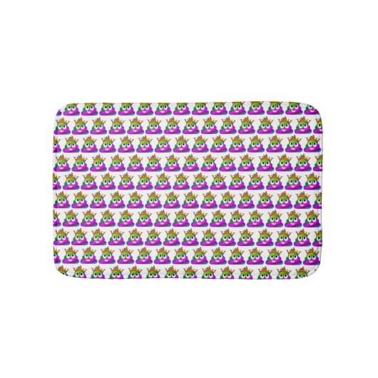 Princess Crown Rainbow Emoji Kackte Badematte (Vorderseite)