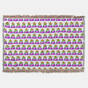 Princess Crown Rainbow Emoji Kackte Decke