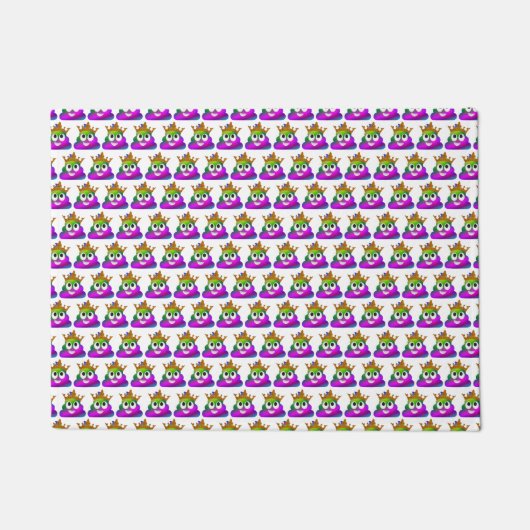 Princess Crown Rainbow Emoji Kackte Fußmatte (Vorderseite)