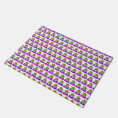 Princess Crown Rainbow Emoji Kackte Fußmatte (Schrägansicht)