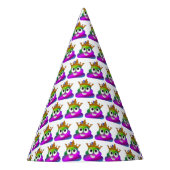 Princess Crown Rainbow Emoji Kackte Partyhütchen (Vorderseite)