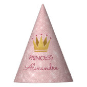 Princess Crown Rose Gold Blush Pink Sparkone Partyhütchen (Vorderseite)