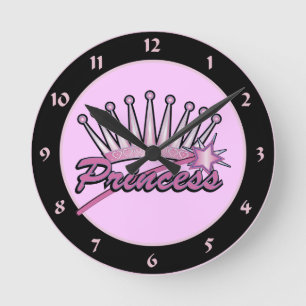 Princess Crown Runde Wanduhr