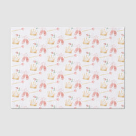 Princess Crown Wand Pink Little Girl Geburtstag Seidenpapier