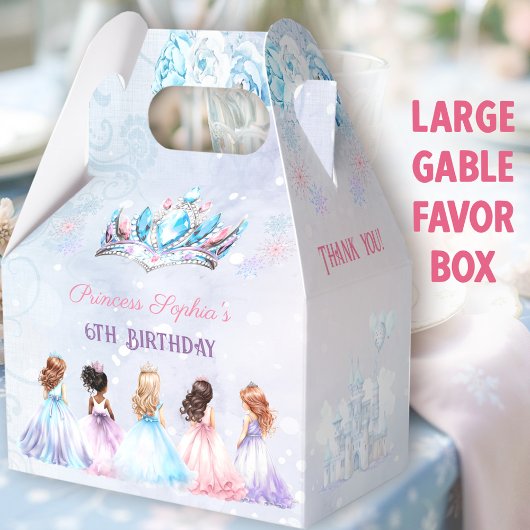 Princess Crown Winter Lila Girl Geburtstag Grosses Geschenkschachtel