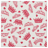 Princess Crowns Tiaras und die herzen roten Valent Stoff (Nahaufnahme)