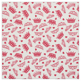 Princess Crowns Tiaras und die herzen roten Valent Stoff