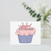 Princess Cupcake Postkarte (Stehend Vorderseite)