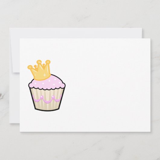 Princess Cupcake zum Geburtstag Einladung (Vorderseite)