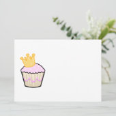 Princess Cupcake zum Geburtstag Einladung (Stehend Vorderseite)