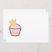 Princess Cupcake zum Geburtstag Einladung (Vorne/Hinten)