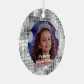 Princess Custom Photo Metal Christmas Ornament (Vorderseite Rechts)