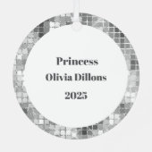 Princess Custom Photo Metal Christmas Ornament (Rückseite)