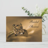 Princess Cut Diamond Verlobung Ring Brautparty Einladung (Stehend Vorderseite)