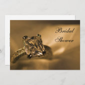 Princess Cut Diamond Verlobung Ring Brautparty Einladung (Vorne/Hinten)