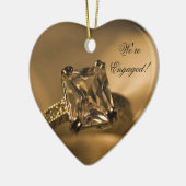 Princess Cut Diamond Verlobung Ring Keramik Ornament (Links)