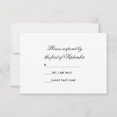Princess Diamond Ring and Pearls Wedding RSVP Card Karte (Rückseite)