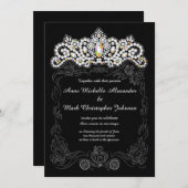 Princess Diamond Tiara Wedding Einladung 5 x 7 (Vorne/Hinten)