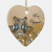 Princess Diamond und White Pearls Verlobung Keramik Ornament (Rechts)