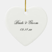 Princess Diamond und White Pearls Verlobung Keramik Ornament (Hinten)