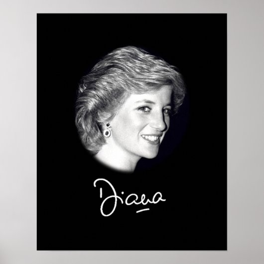 Princess Diana autograph Poster (Vorne)