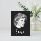 Princess Diana Autograph Postkarte (Stehend Vorderseite)