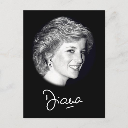 Princess Diana Autograph Postkarte (Vorderseite)
