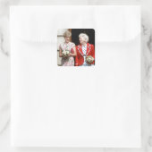 Princess Diana-Barbara Bush Quadratischer Aufkleber (Tasche)